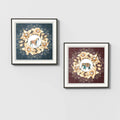 Royal Embroidered Animal Motifs – Set of 2 Decorative Wall Art