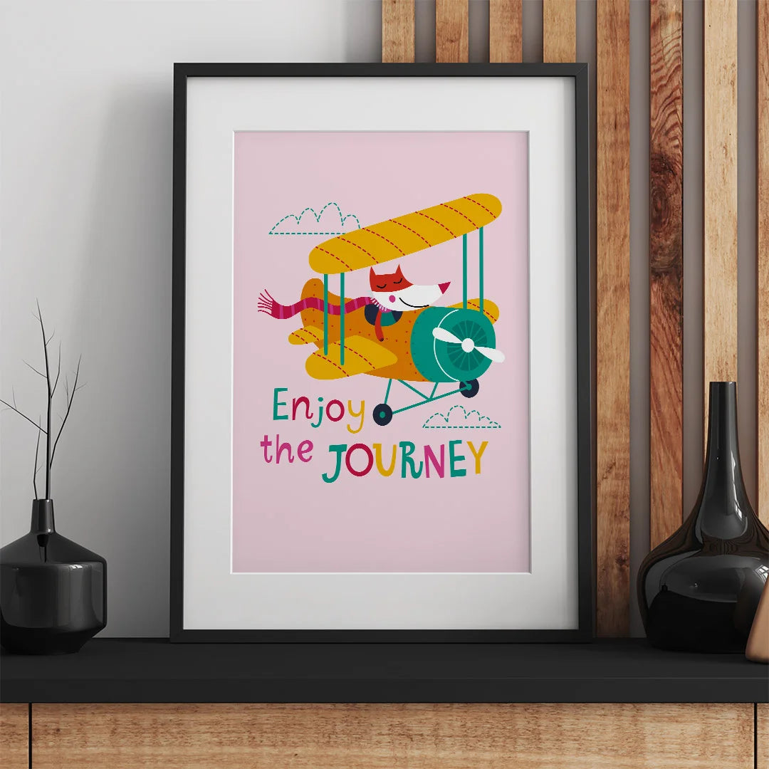 Enjoy the Journey – Playful Kids Inspirational Wall Art