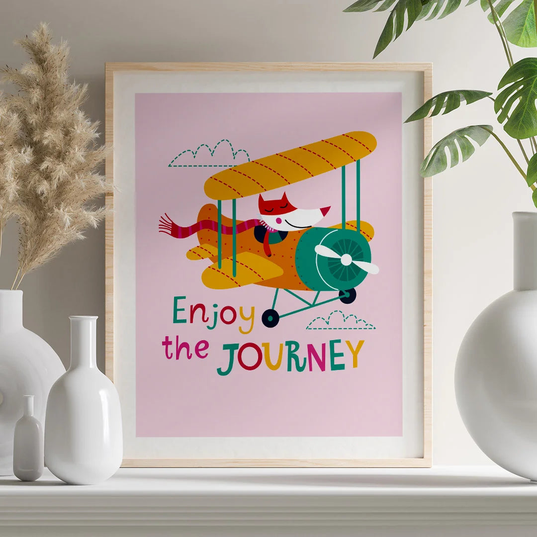 Enjoy the Journey – Playful Kids Inspirational Wall Art