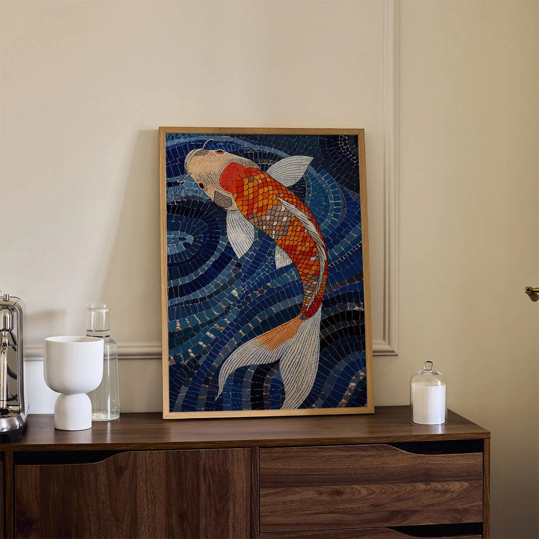 Mosaic Koi Prosperity – Vaastu Wall Art