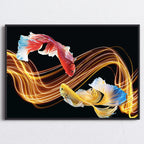 Dual Koi Energy Flow – Vaastu Harmony Wall Art