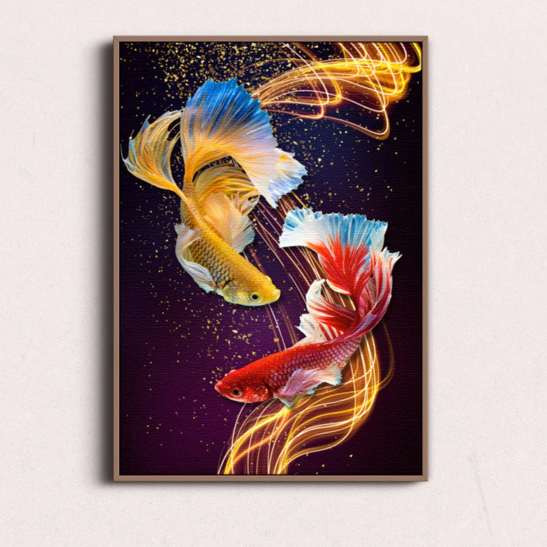 Radiant Yin-Yang Koi – Vaastu Balance Wall Art