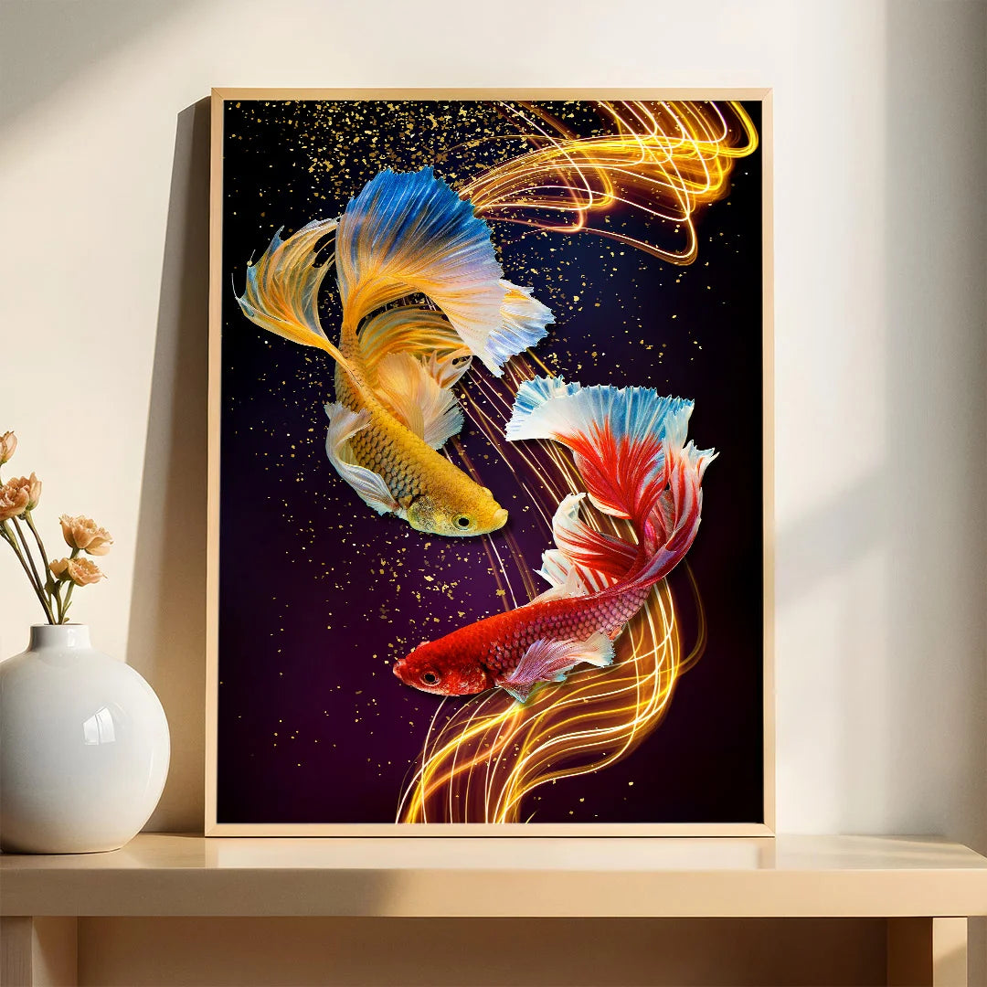 Radiant Yin-Yang Koi – Vaastu Balance Wall Art