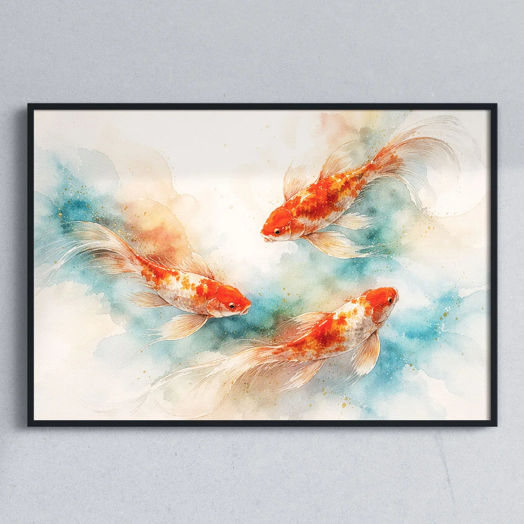 Prosperity Koi Flow – Vaastu Fish Wall Art