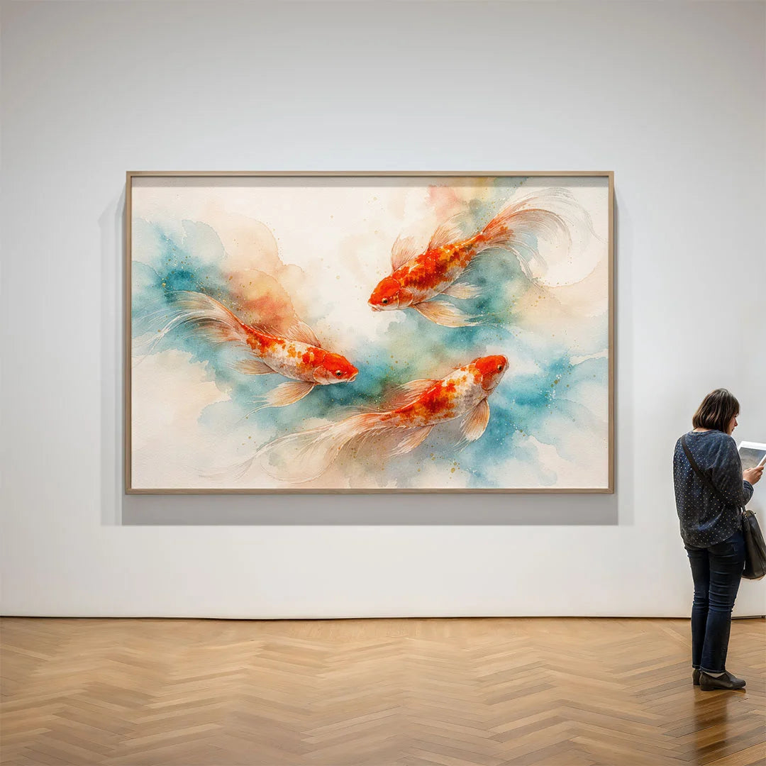 Prosperity Koi Flow – Vaastu Fish Wall Art