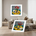Modern Floral Still Life – Set of 2 Contemporary Wall Art