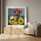 Modern Floral Still Life – Set of 2 Contemporary Wall Art