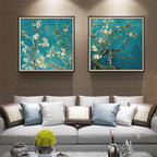 Blossom Elegance on Teal – Set of 3 Floral Art Prints