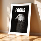 Focus Eagle – Minimalist Motivational Wall Art