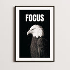 Focus Eagle – Minimalist Motivational Wall Art