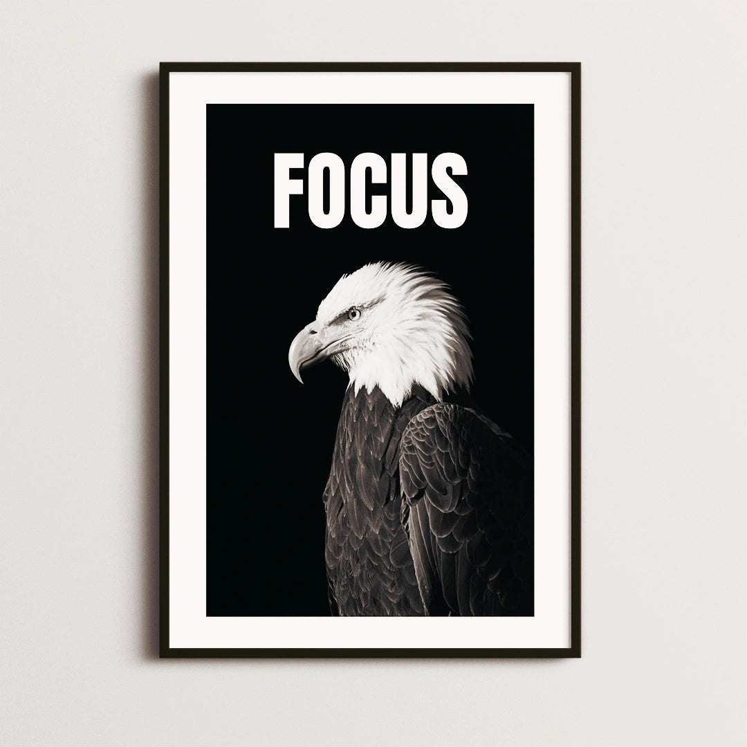 Focus Eagle – Minimalist Motivational Wall Art