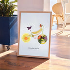 Creative Fruit Ride – Minimalist Bicycle Wall Art