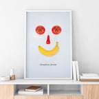 Creative Fruit Smile – Minimal Fun Kitchen Wall Art
