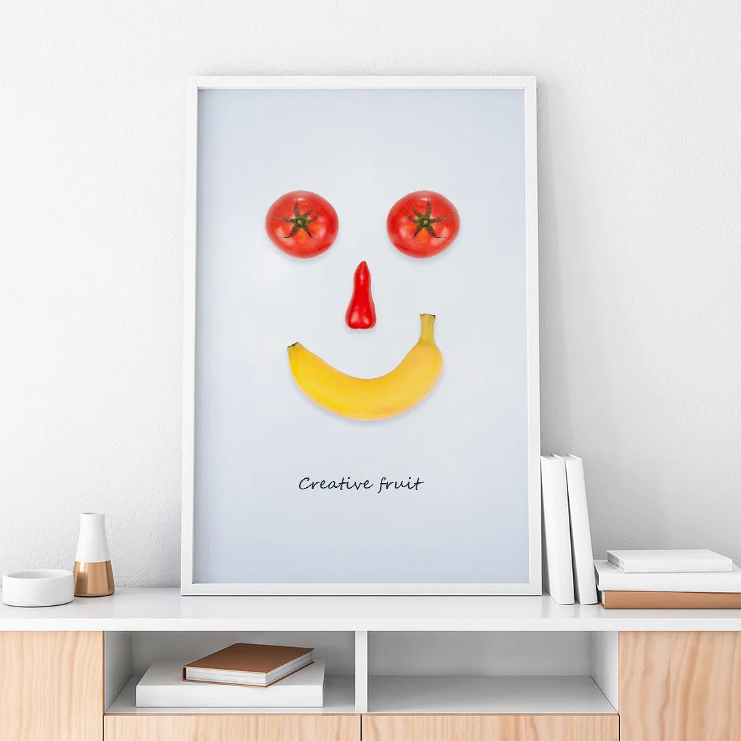 Creative Fruit Smile – Minimal Fun Kitchen Wall Art