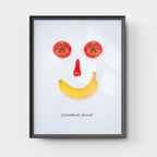 Creative Fruit Smile – Minimal Fun Kitchen Wall Art