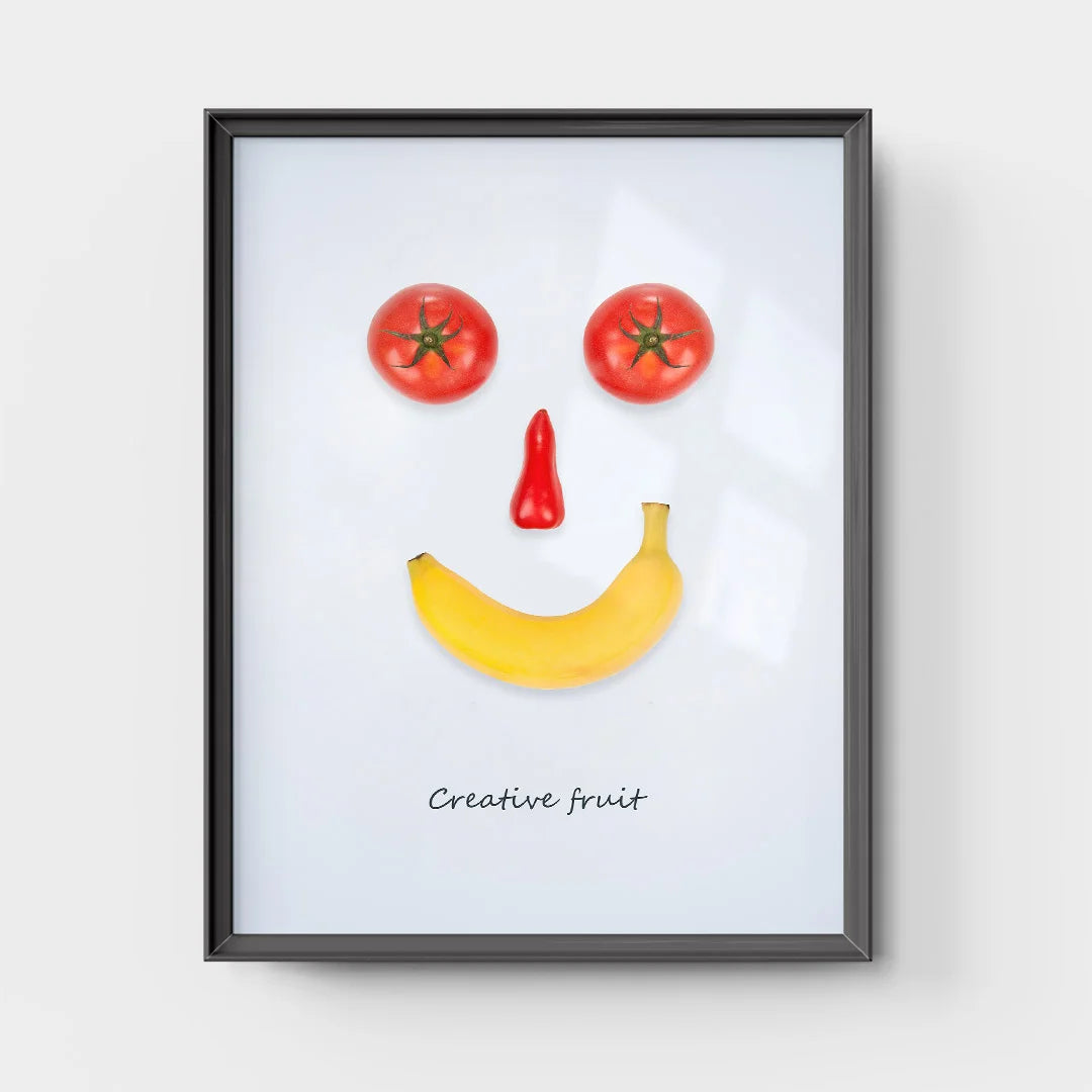 Creative Fruit Smile – Minimal Fun Kitchen Wall Art