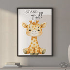 Stand Tall Giraffe – Cute Inspirational Kids Wall Art