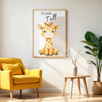 Stand Tall Giraffe – Cute Inspirational Kids Wall Art