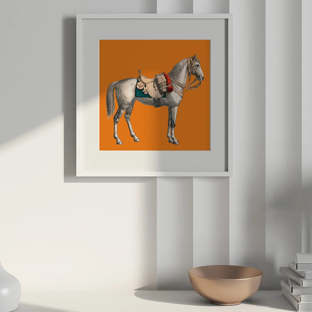 Vintage Horse Study Pop Colors – Set of 2 Wall Art