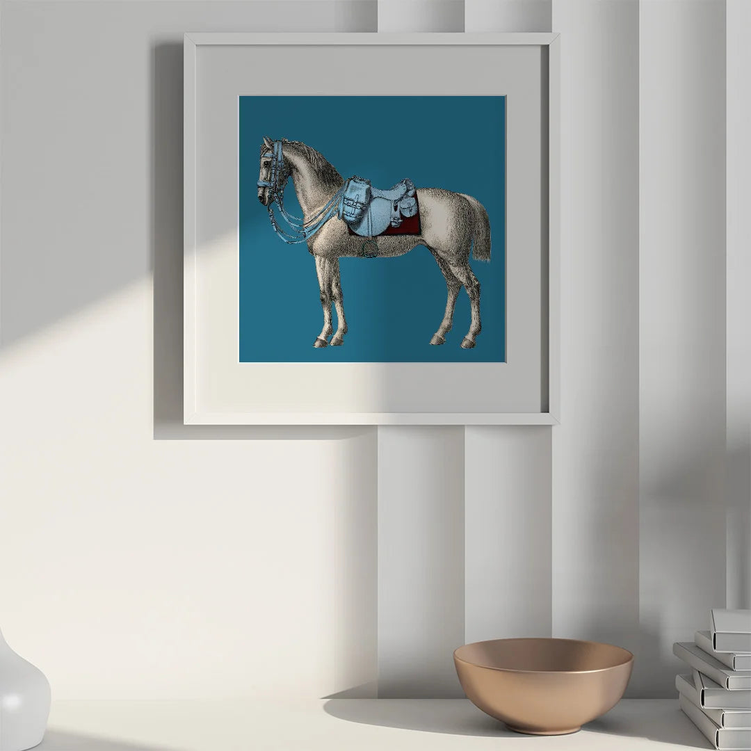 Vintage Horse Study Pop Colors – Set of 2 Wall Art