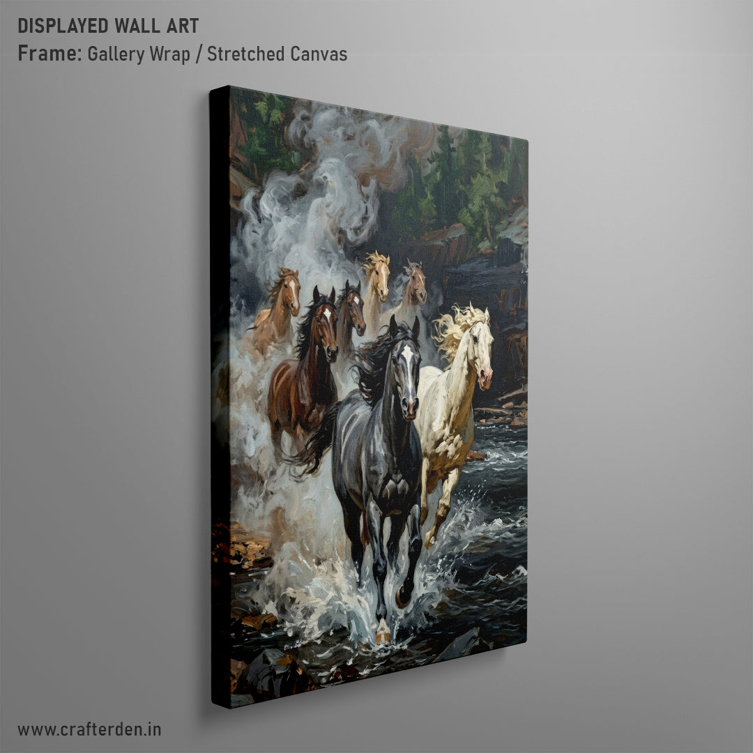 Seven Horses of Power – Vastu Wall Art