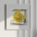 Frozen Fresh Trio – Contemporary Fruit Ice Wall Art Set