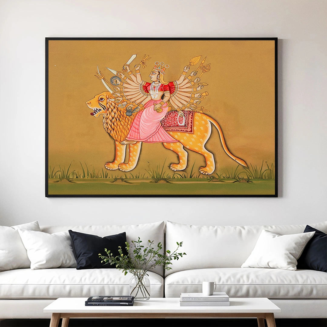 Goddess Durga on Lion