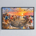 Coastal Fishermen at Sunset
