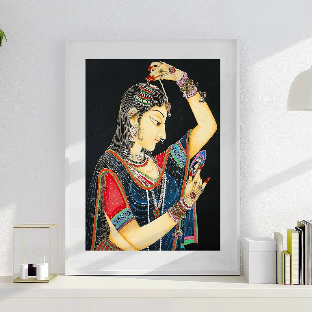 Nayika with Mirror