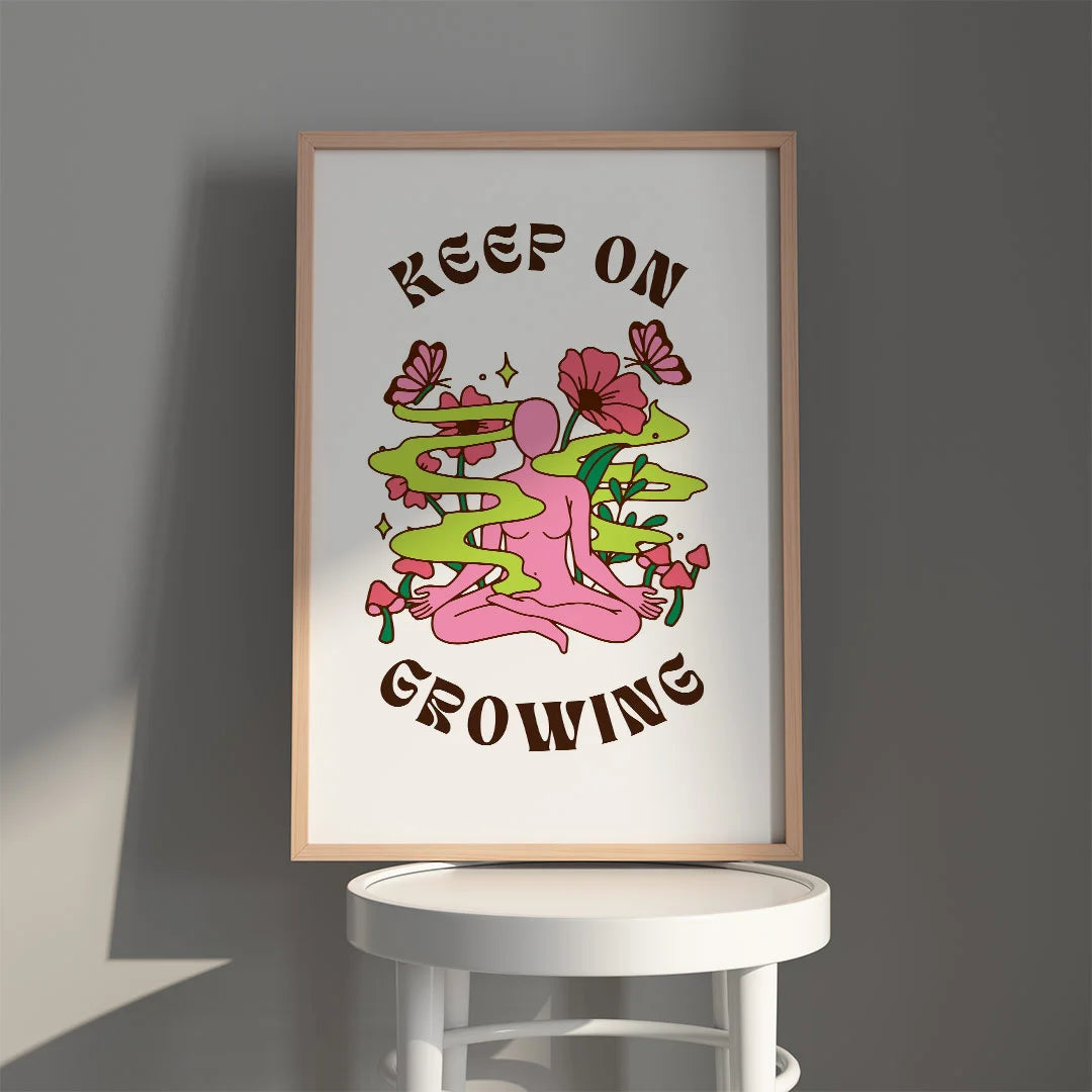 Keep On Growing – Boho Affirmation Art