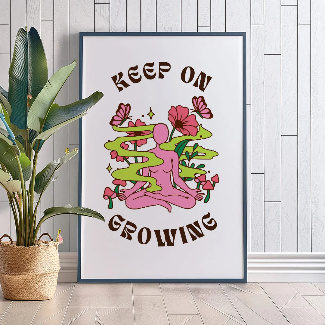 Keep On Growing – Boho Affirmation Art