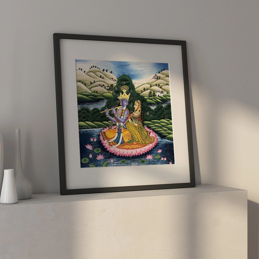 Radha Krishna on Lotus