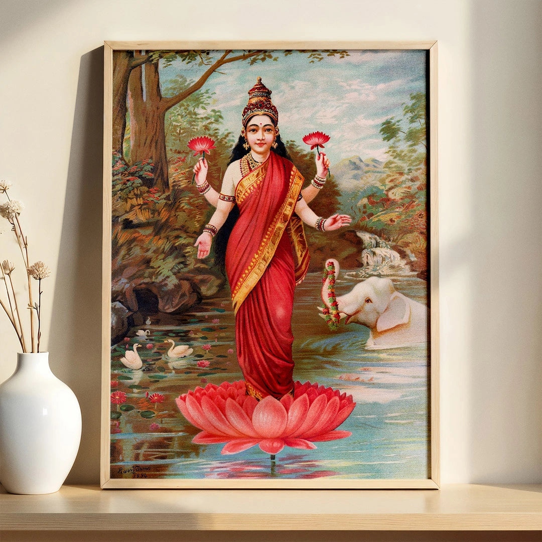 Goddess Lakshmi on Lotus