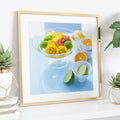 Citrus Bloom Still Life – Fresh Floral Kitchen Wall Art