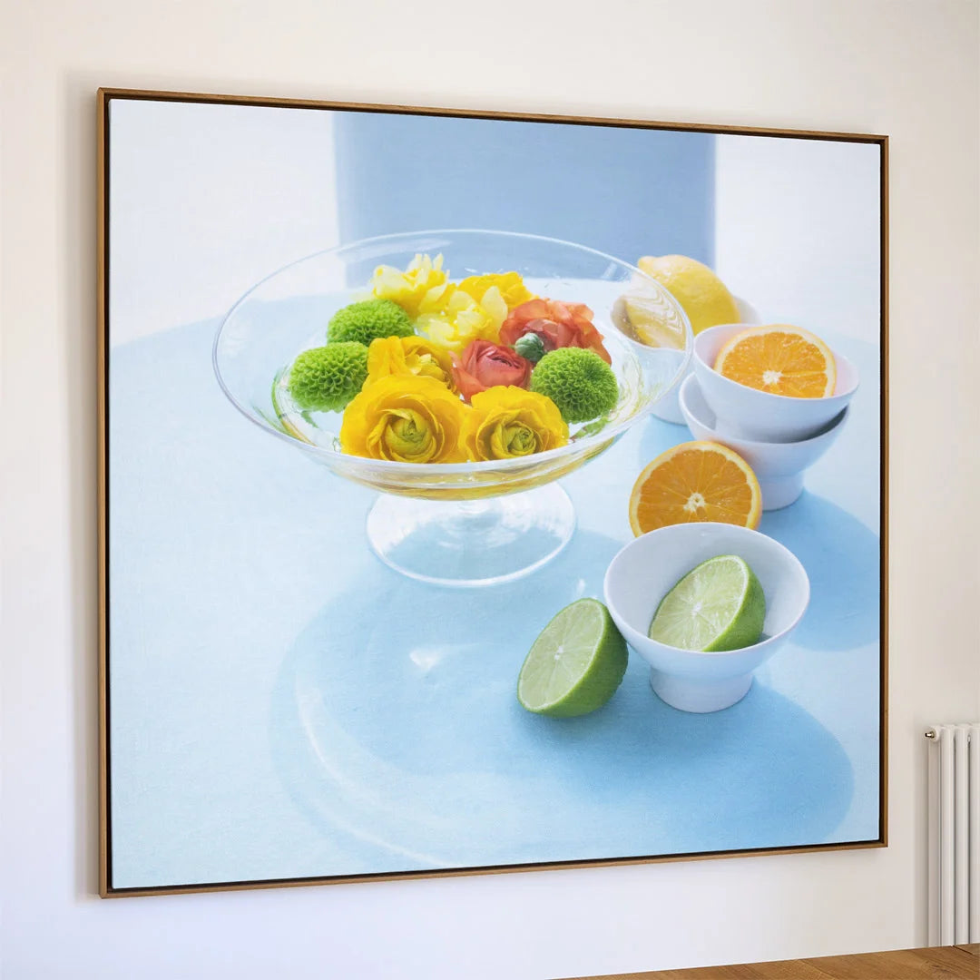 Citrus Bloom Still Life – Fresh Floral Kitchen Wall Art