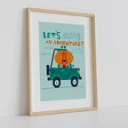 Let’s Have an Adventure – Fun Kids Wall Art Poster