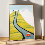 Little Journey Road – Minimal Kids Landscape Wall Art