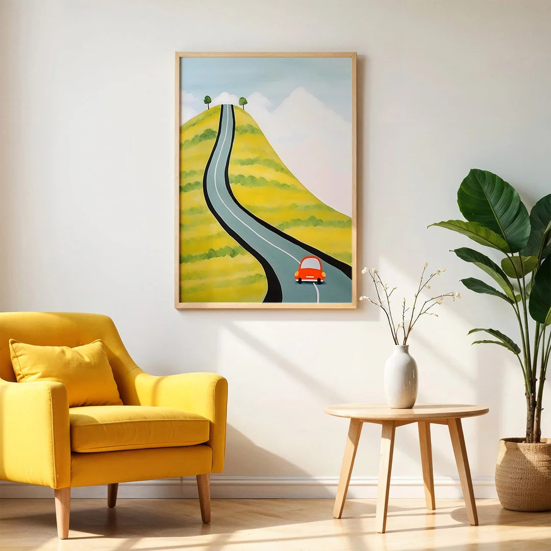 Little Journey Road – Minimal Kids Landscape Wall Art