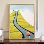 Little Journey Road – Minimal Kids Landscape Wall Art