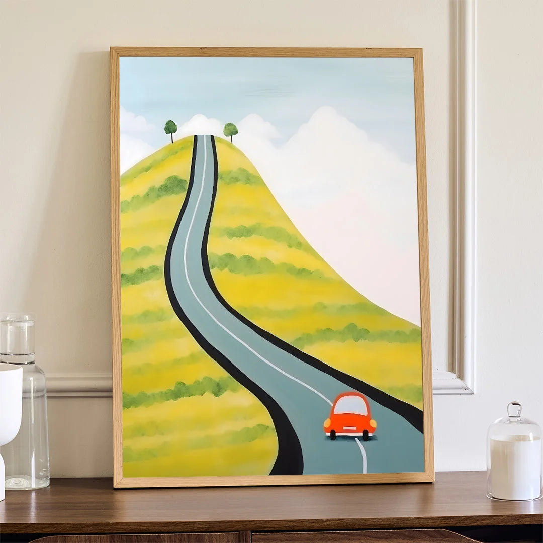 Little Journey Road – Minimal Kids Landscape Wall Art