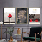 Love & Warm Moments – Set of 3 Romantic Wall Art Prints