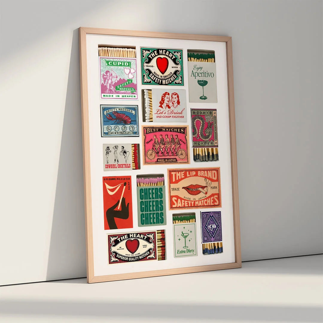 Vintage Matchbox Collage