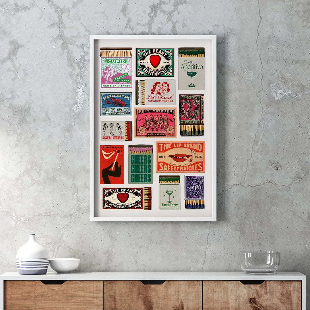 Vintage Matchbox Collage