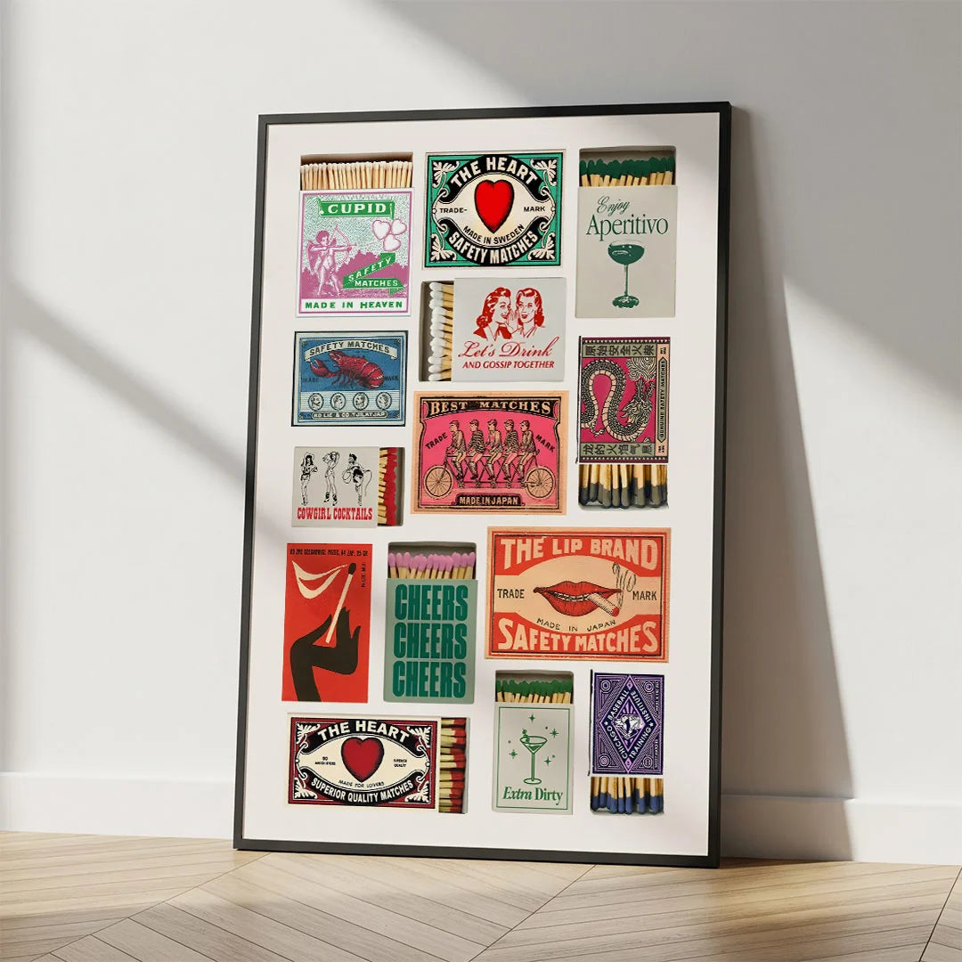 Vintage Matchbox Collage