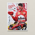 Michael Schumacher Ferrari Poster