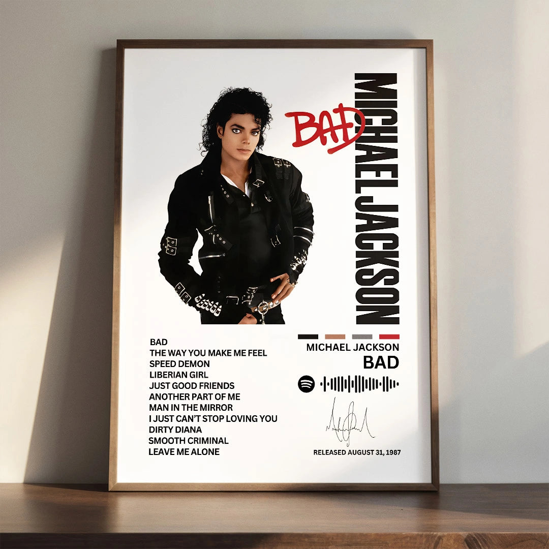 Bad Album Poster – Michael Jackson