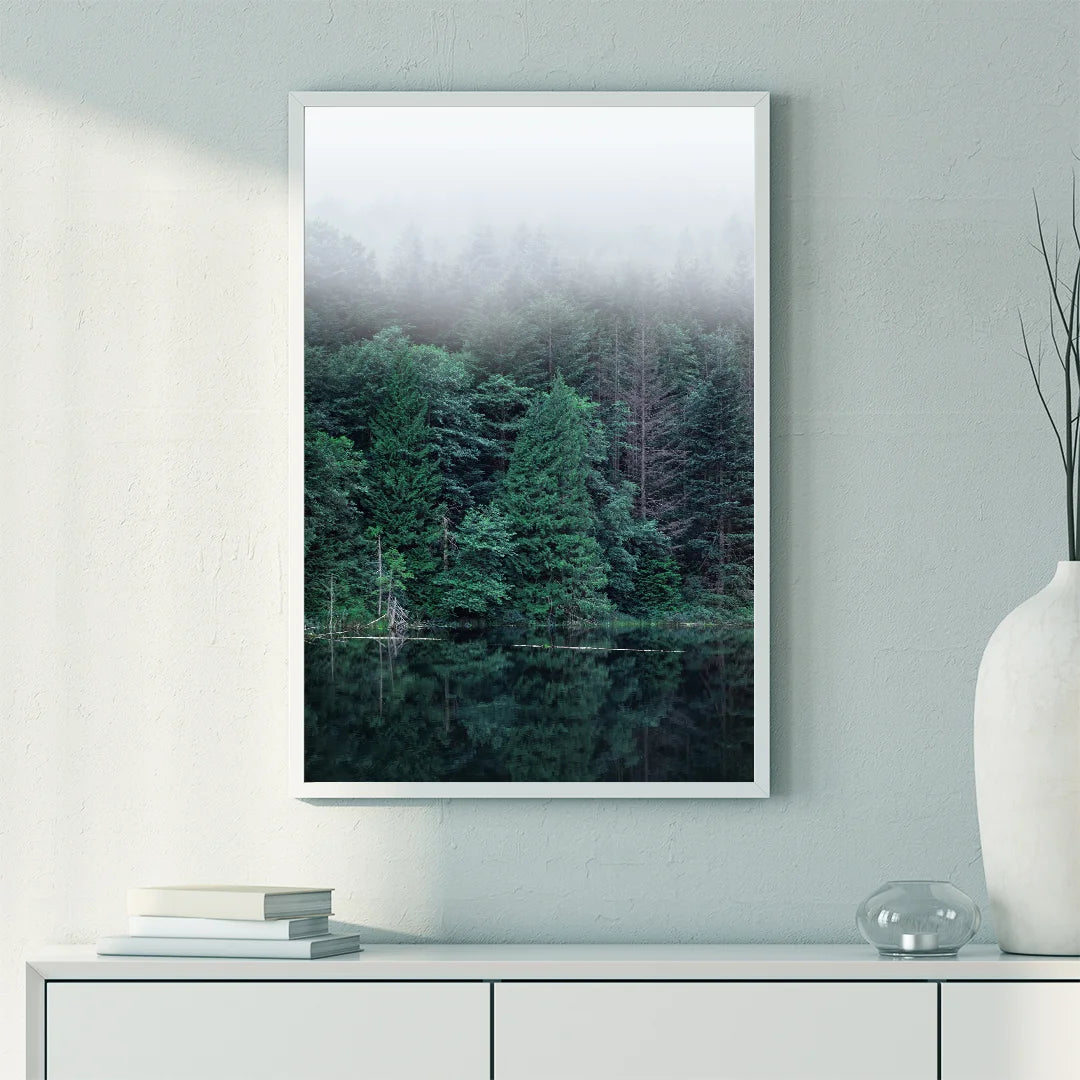 Misty Forest Reflections