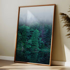 Misty Forest Reflections
