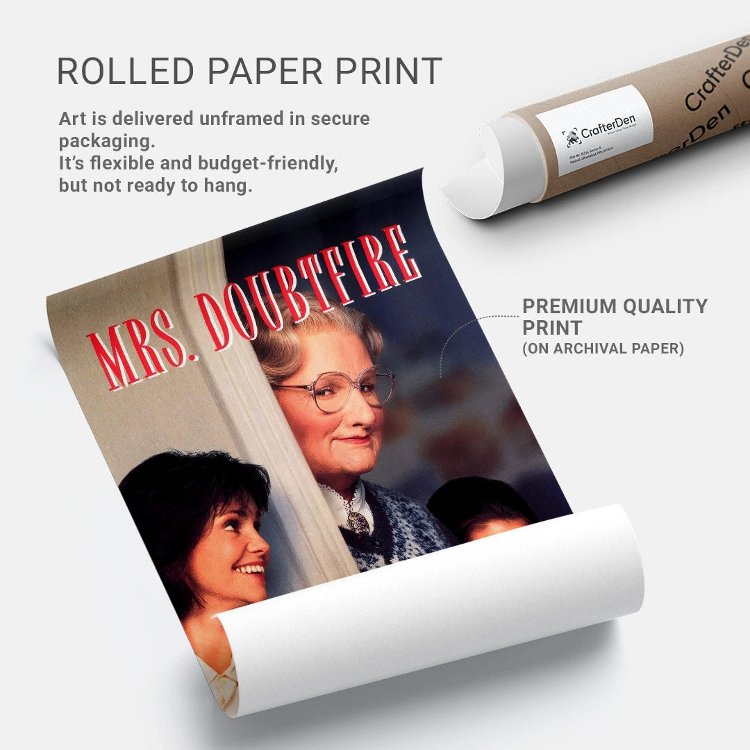 Mrs. Doubtfire – Classic Family Comedy Movie Poster