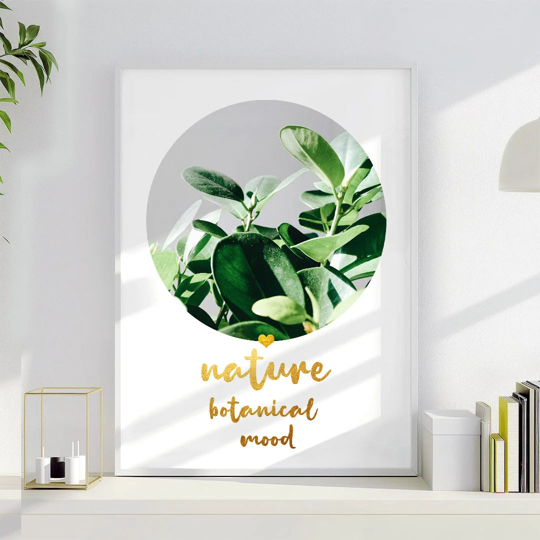 Nature Botanical Mood – Set of 3 Minimal Green Wall Art Prints